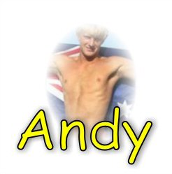 Young Andy, an Australian man, with a trim tan body brilliant blonde hair!