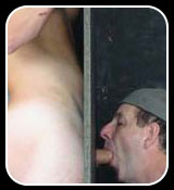 Paul sticks his cock into the Glory Hole!
